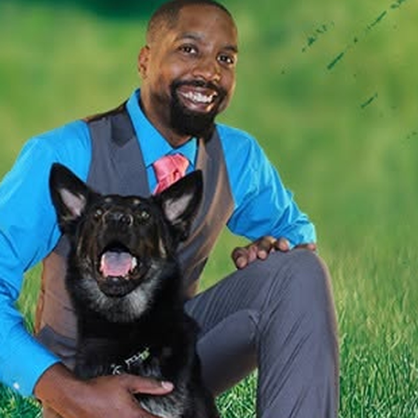 Mario with a client dog